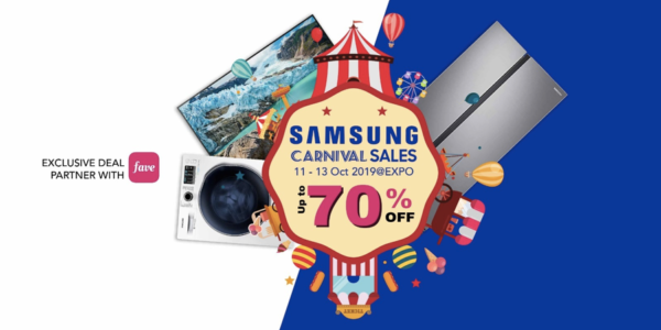 Samsung Carnival Sale at Singapore Expo Up to 70% Off Promotion 11-13 Oct 2019