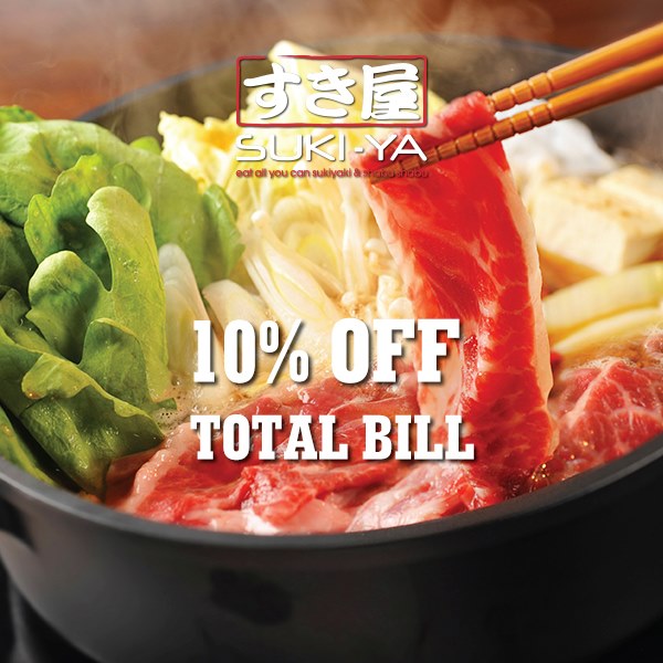 SUKI-YA Singapore 10% Off Total Bill with CITI Card Promotion ends 28 Nov 2019 | Why Not Deals