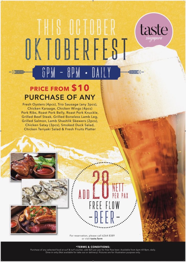 Taste Singapore Oktoberfest FREE-Flow Beer Promotion 10-31 Oct 2019 | Why Not Deals
