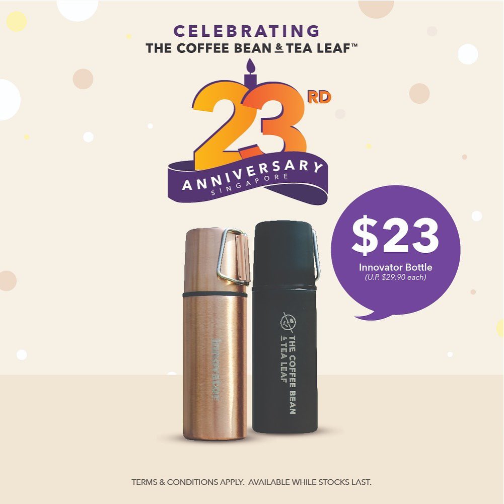 The Coffee Bean & Tea Leaf Singapore 23rd Anniversary Promotions 23 Oct - 3 Nov 2019 | Why Not Deals 2