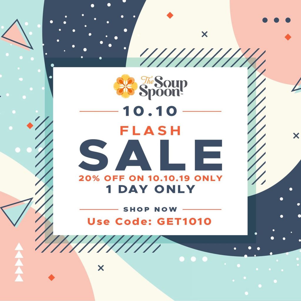 The Soup Spoon Singapore 10.10 One Day Flash Sale Up to 20% Off Promotion 10 Oct 2019 | Why Not Deals