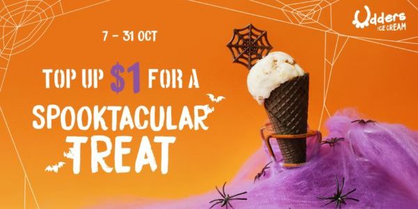Udders Ice Cream Singapore Top Up $1 For A Spooktacular Treat Promotion 7-31 Oct 2019