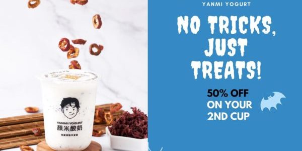 Yanmi Yogurt Singapore No Tricks Just Treats 50% Off 2nd Drink Promotion 31 Oct 2019