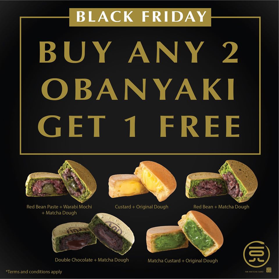 108 Matcha Saro SG Buy Any 2 Obanyaki & Get 1 FREE Black Friday Promotion 29 Nov - 1 Dec 2019 | Why Not Deals