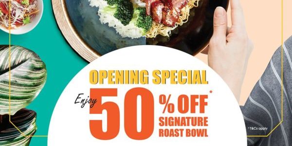 Crystal Jade GO Singapore 50% Off Signature Roast Bowls Opening Special Promotion 18-29 Nov 2019