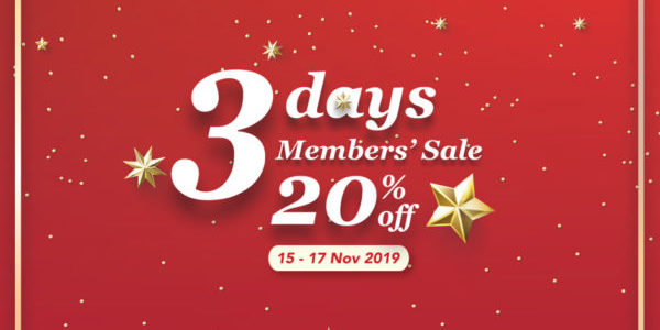 Eu Yan Sang Singapore 3 Days Members’ Sale Up to 20% Off Promotion 15-17 Nov 2019