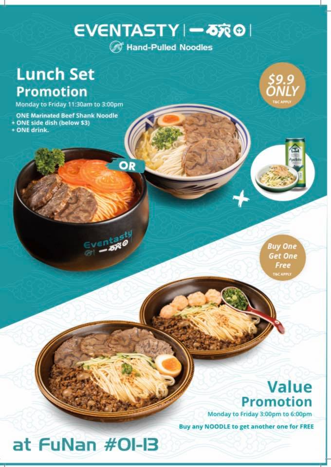 Eventasty Singapore Buy One Get One FREE Lunch Set Promotion Mondays-Fridays | Why Not Deals