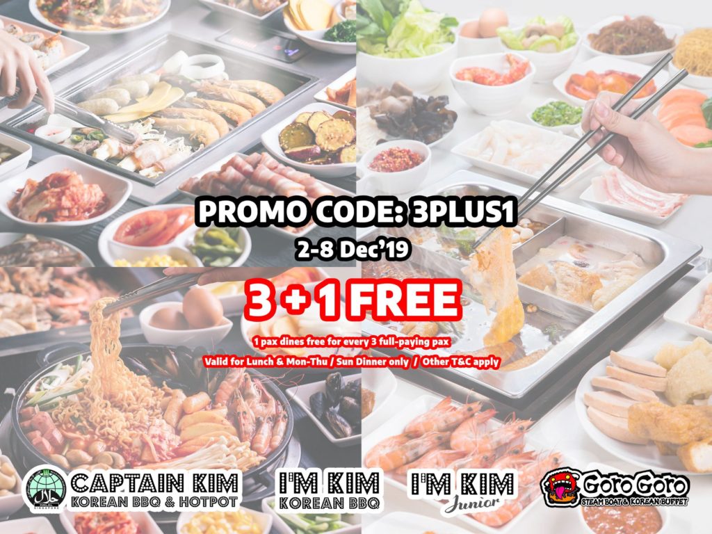 GoroGoro Steamboat & Korean Buffet Singapore 3 + 1 FREE Promotion 2-8 Dec 2019 | Why Not Deals