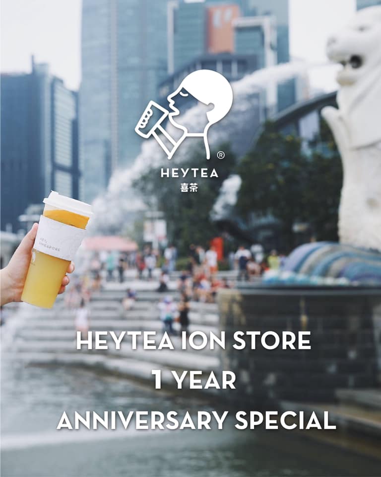 HEYTEA Singapore 1st Anniversary Buy 1 FREE 1 Promotion 10 Nov 2019 | Why Not Deals
