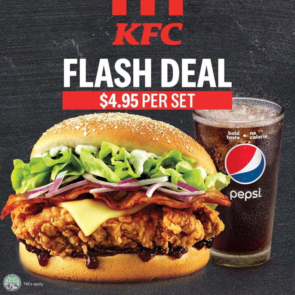 KFC Singapore Mighty Zinger Meal @ $4.95 Flash to Redeem This Promotion from 4-9 Nov 2019 | Why Not Deals