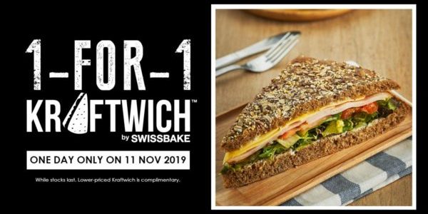 Kraftwich Singapore 1-for-1 Kraftwich Promotion only on 11 Nov 2019