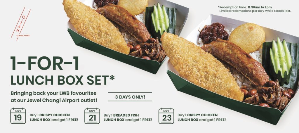 Lee Wee & Brothers Singapore 1-for-1 Deal on Selected Lunch Boxes at Jewel Changi Airport Outlet 19-23 Nov 2019 | Why Not Deals 1
