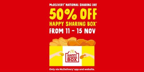 McDonald’s Singapore Enjoy 50% Off Happy Sharing Box Promotion 11-15 Nov 2019