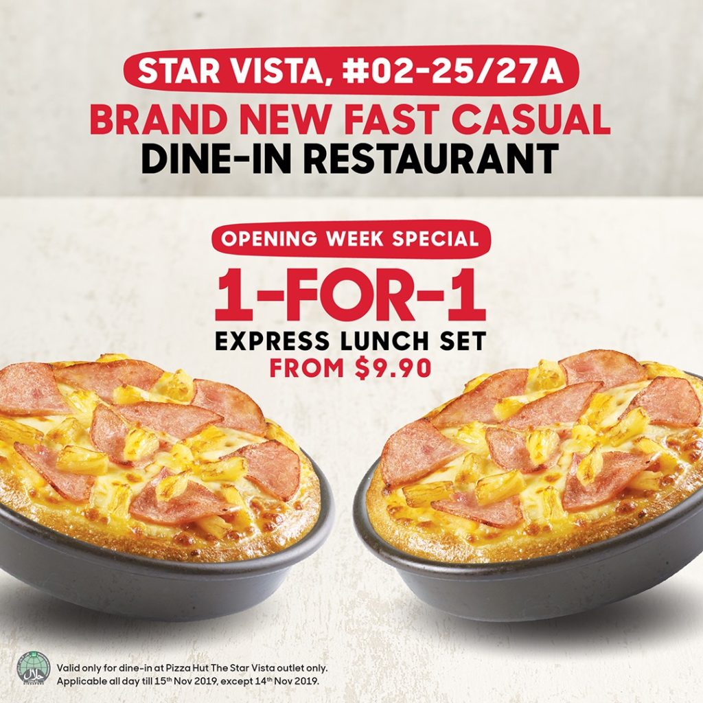 Pizza Hut Singapore New Outlet The Star Vista 1for1 Express Lunch