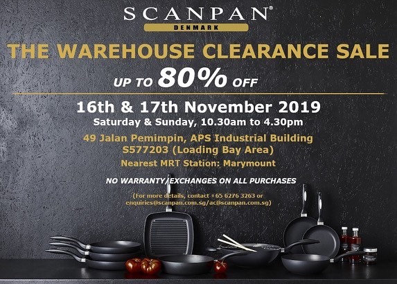 SCANPAN Singapore Warehouse Clearance Sale Up to 80% Off Promotion 16-17 Nov 2019 | Why Not Deals