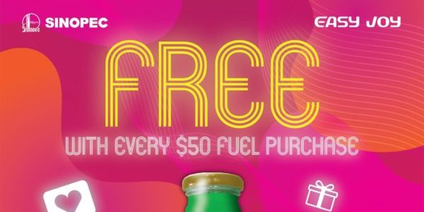 Sinopec Singapore FREE Infinity Bio 100% Organic Juice in Green Mix with Every $50 Fuel Purchase Promotion 18-22 Nov 2019