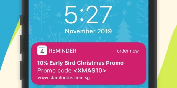 Stamford Catering Singapore Christmas Early Bird 10% Off Promotion ends 2 Dec 2019