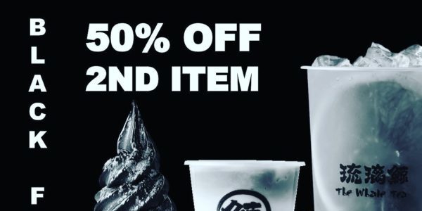 The Whale Tea SG 50% Off 2nd Item Black Friday Promotion only on 29 Nov 2019