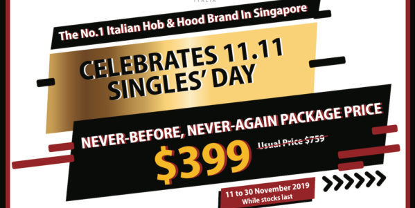 TURBO Singapore Singles’ Day 11.11 First-Ever Nationwide Sales Promotion 11-30 Nov 2019