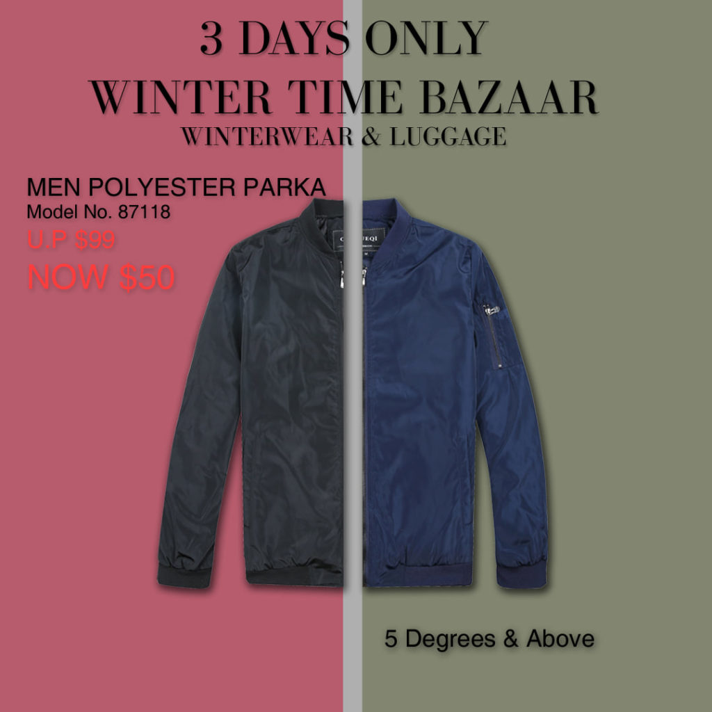 Winter Time Singapore Biggest Winterwear & Luggage Bazaar at Suntec Up to 80% Off Promotion 8-10 Nov 2019 | Why Not Deals 5