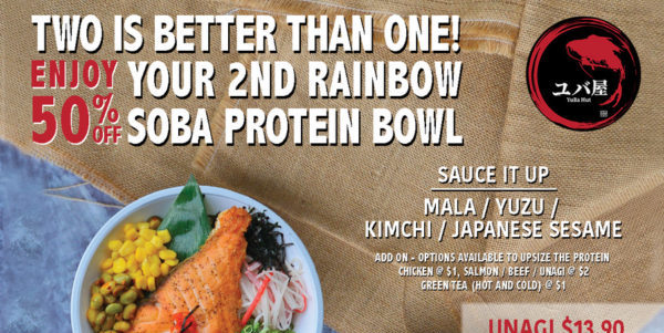 Yuba Hut Singapore Rainbow Soba Protein Bowl Launch 50% Off Promotion 17-23 Nov 2019