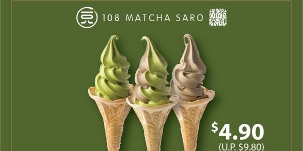 108 Matcha Saro SG 12/12 1-for-1 Soft-Serve Ice-cream Promotion 12-14 Dec 2019