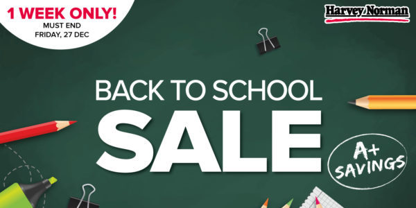 Harvey Norman SG Back To School Sale ends 27 Dec 2019