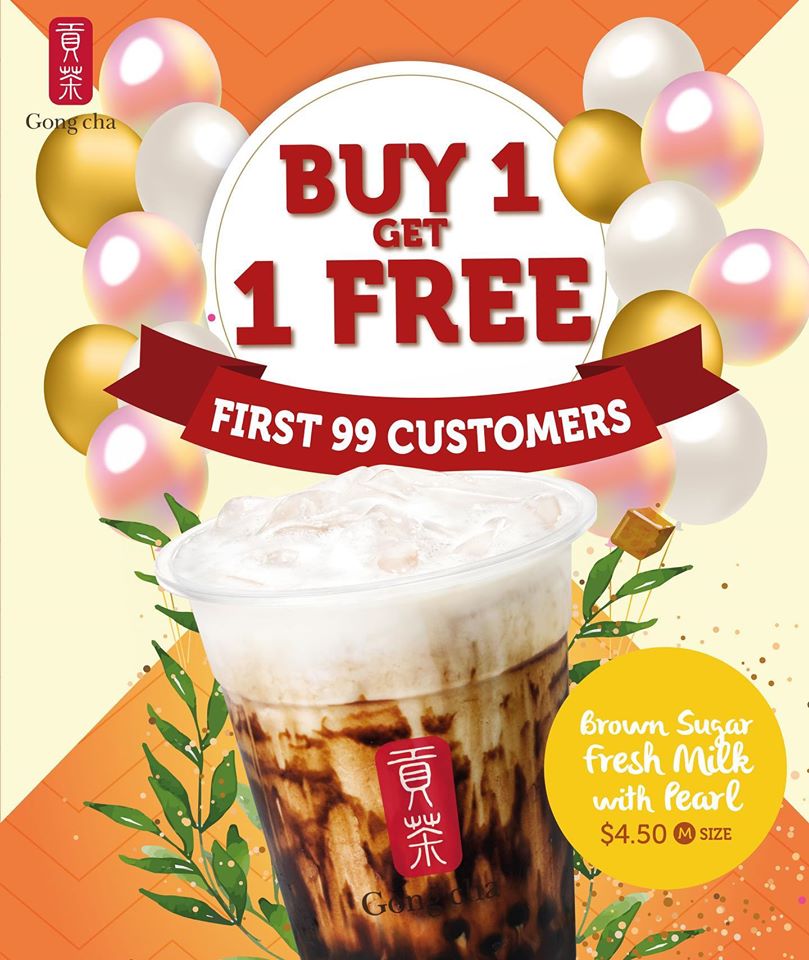 Gong Cha SG New Lot 1 Outlet 1-for-1 Promotion 23 Dec 2019 | Why Not Deals 1