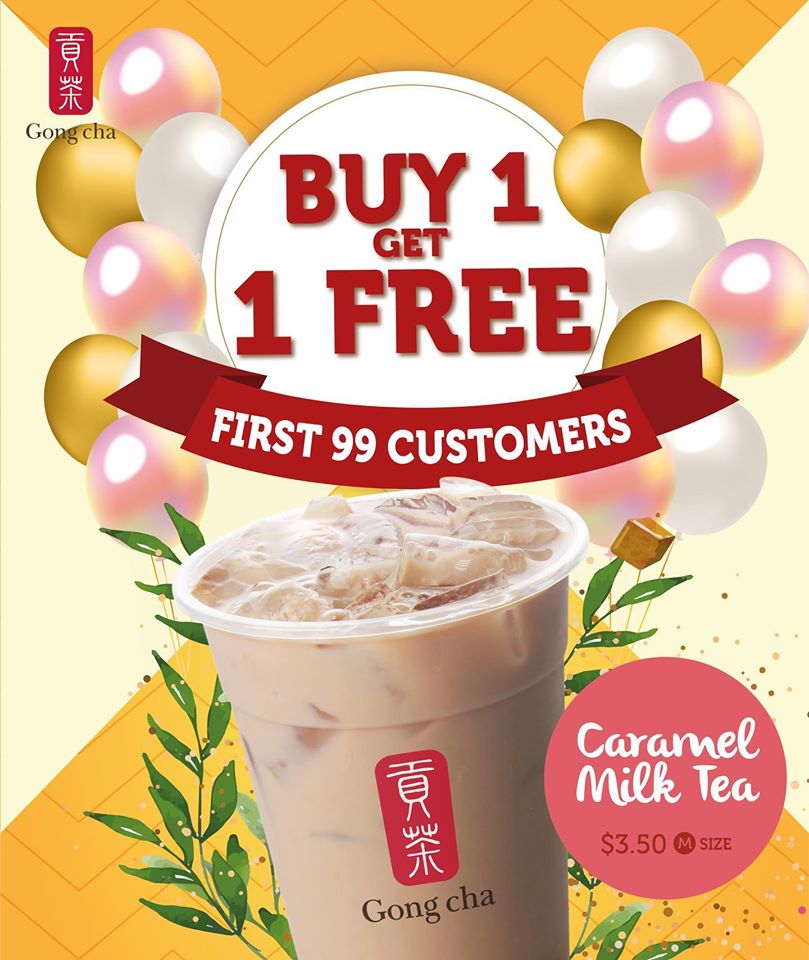 Gong Cha SG New Lot 1 Outlet 1-for-1 Promotion 23 Dec 2019 | Why Not Deals 2
