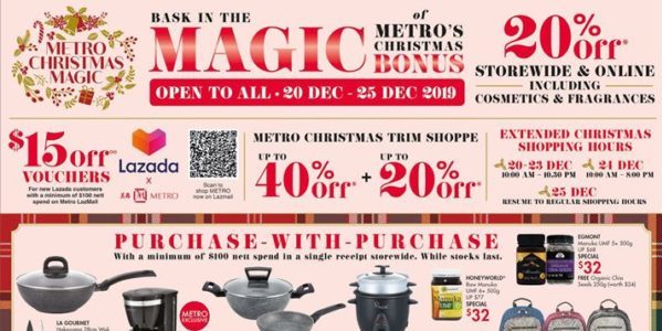 METRO SG 20% Off Storewide Promotion 20-25 Dec 2019