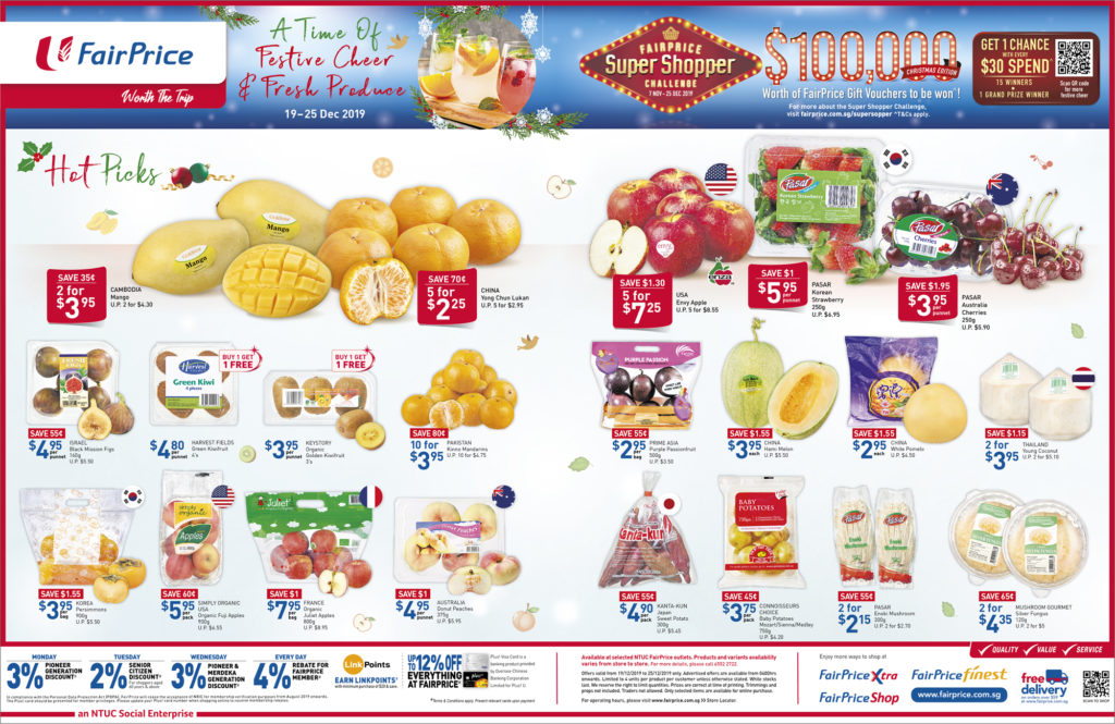 NTUC FairPrice SG Your Weekly Saver Promotions 19-25 Dec 2019 | Why Not Deals 4