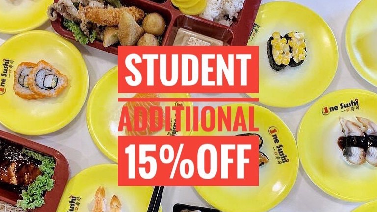 One Sushi SG Flash Student Card & Get 15% Off Every Thursday in Dec 2019