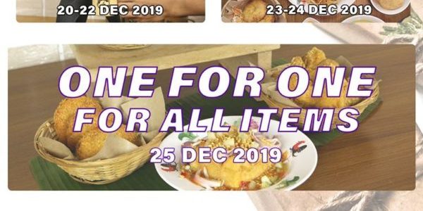 Pope Jai Thai SG 1-for-1 For All Items Promotion on Christmas Day 25 Dec 2019