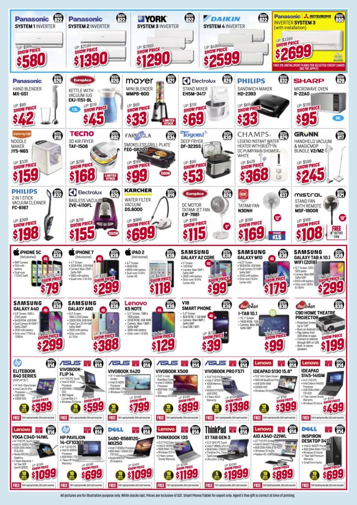 Singapore Expo Fair 2019 Clearing 2019 Models Up to 58% Off Promotion 6-8 Dec 2019 | Why Not Deals 5