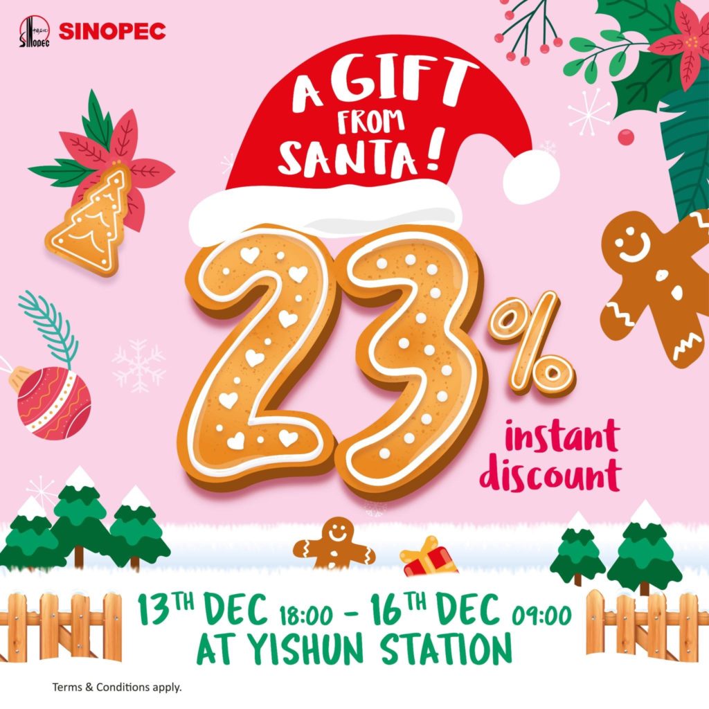 Sinopec SG 23% Instant Discount at Yishun Station 13-16 Dec 2019 | Why Not Deals
