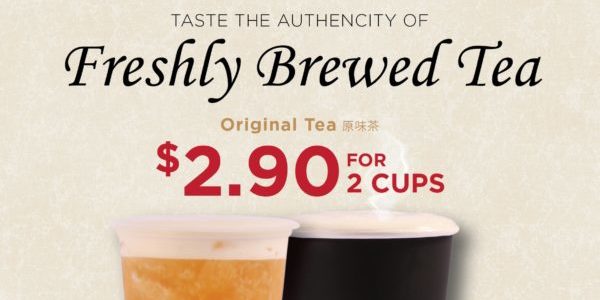 TP Tea SG $2.90 for 2 Cups of Original Tea Series Promotion 9-15 Dec 2019