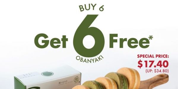 108 Matcha Saro SG Buy 6-Get-6 Obanyaki for FREE on 30 Jan 2020