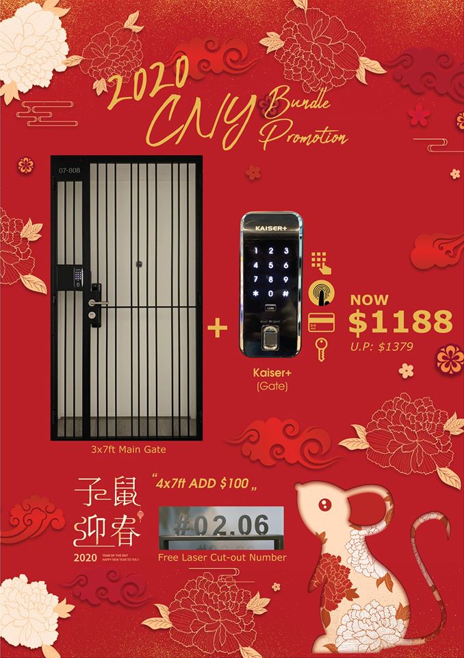 CNY Bundle (Door + Gate + Digital Lock) Promotion Sale Singapore 2020 | Why Not Deals 1