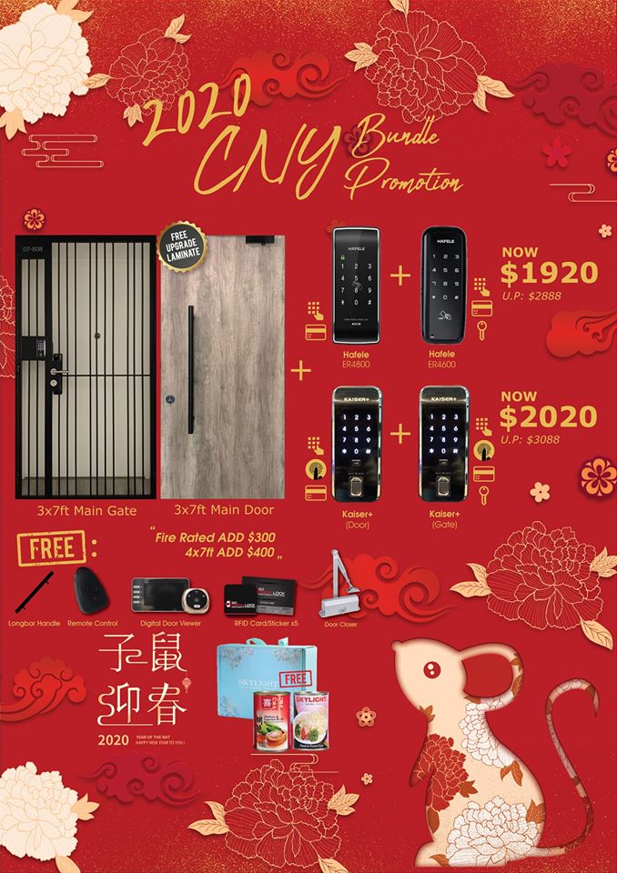 CNY Bundle (Door + Gate + Digital Lock) Promotion Sale Singapore 2020 | Why Not Deals 3