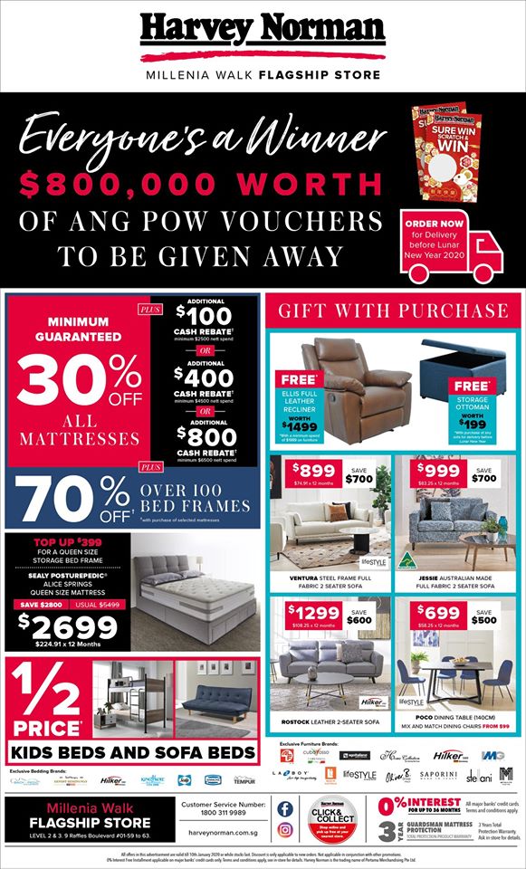 Harvey Norman SG $800,000 Ang Pow Vouchers Giveaway ends 10 Jan 2020 | Why Not Deals 6