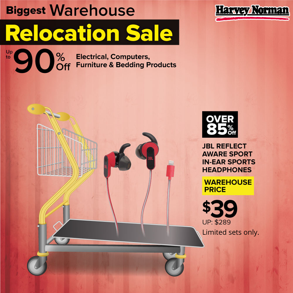 Harvey Norman SG Warehouse Relocation Sale Up to 90% Off 10-12 Jan 2020 | Why Not Deals 1