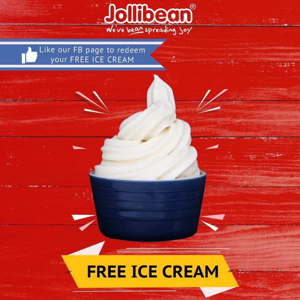 Jollibean SG Last Call for FREE Ice Cream on 21 & 22 Jan 2020 | Why Not Deals