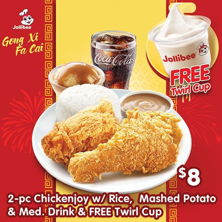 Jollibee Singapore SG Chinese New Year e-Coupons 24 Jan - 14 Feb 2020 | Why Not Deals