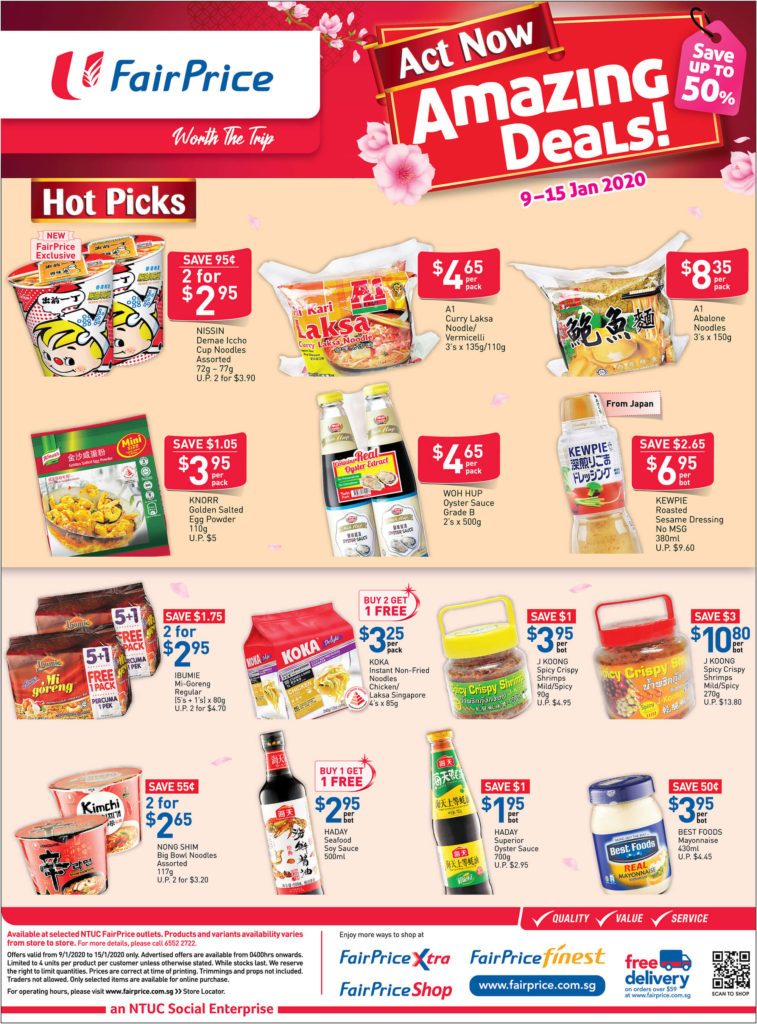 NTUC FairPrice SG Your Weekly Saver Promotions 9-15 Jan 2020 | Why Not Deals 3