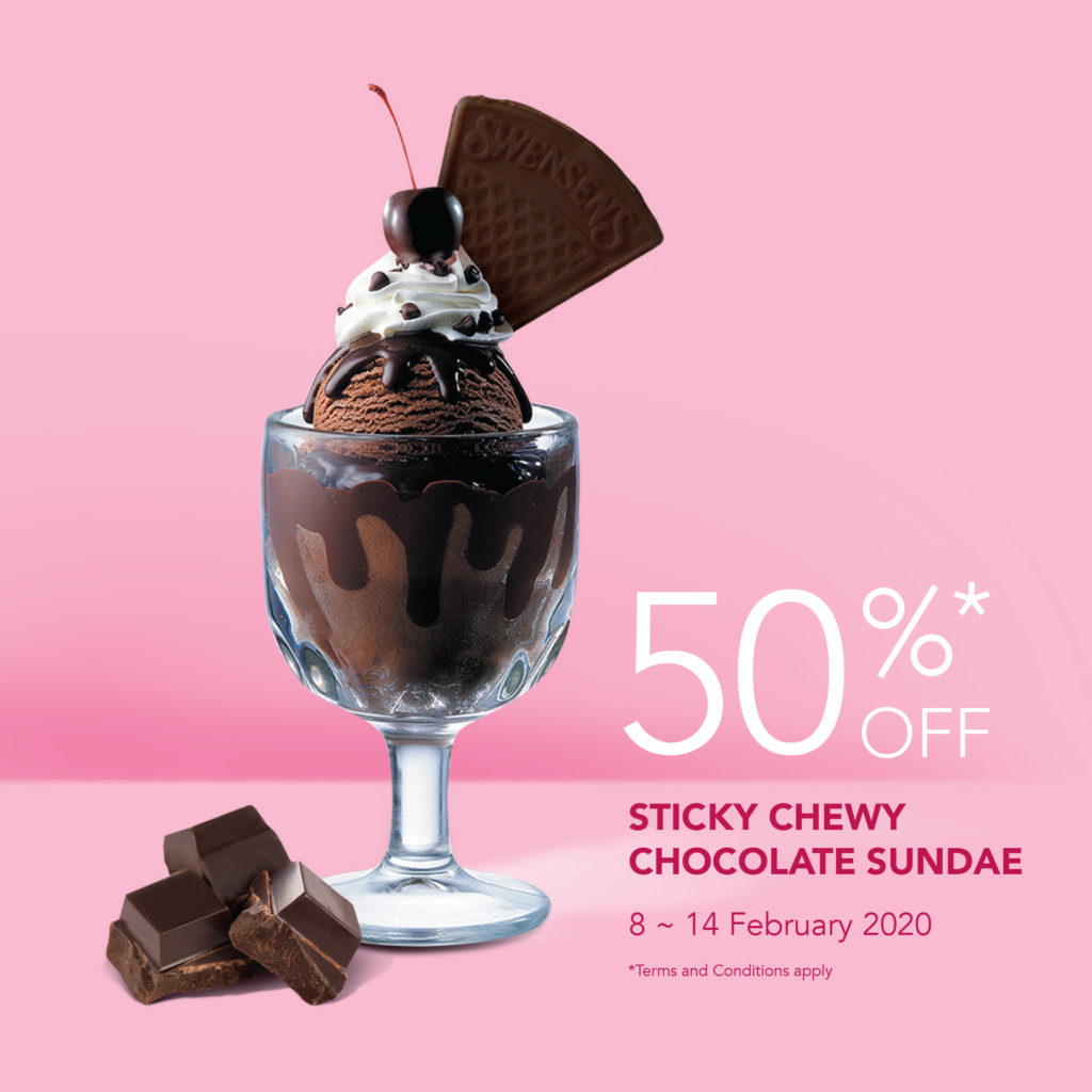 50% off Sticky Chewy Chocolate Sundae from 8 - 14 Feb 2020 | Why Not Deals 1