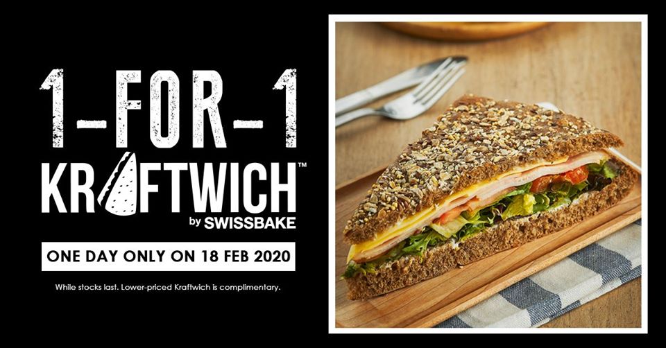 Kraftwich SG 1-for-1 Kraftwich Promotion 18 Feb 2020