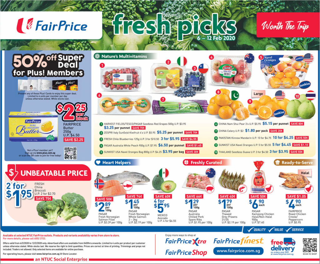 NTUC FairPrice SG Your Weekly Saver Promotions 6-12 Feb 2020 | Why Not Deals