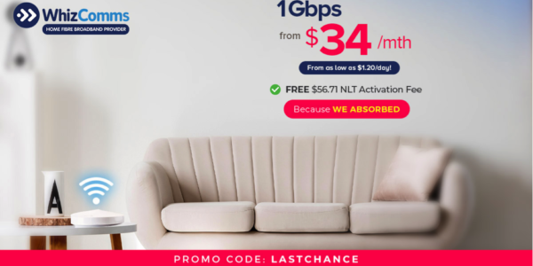 WhizComms’ 8-Day 1Gbps Broadband Deals, Available from Now to 31 March 2020 Only