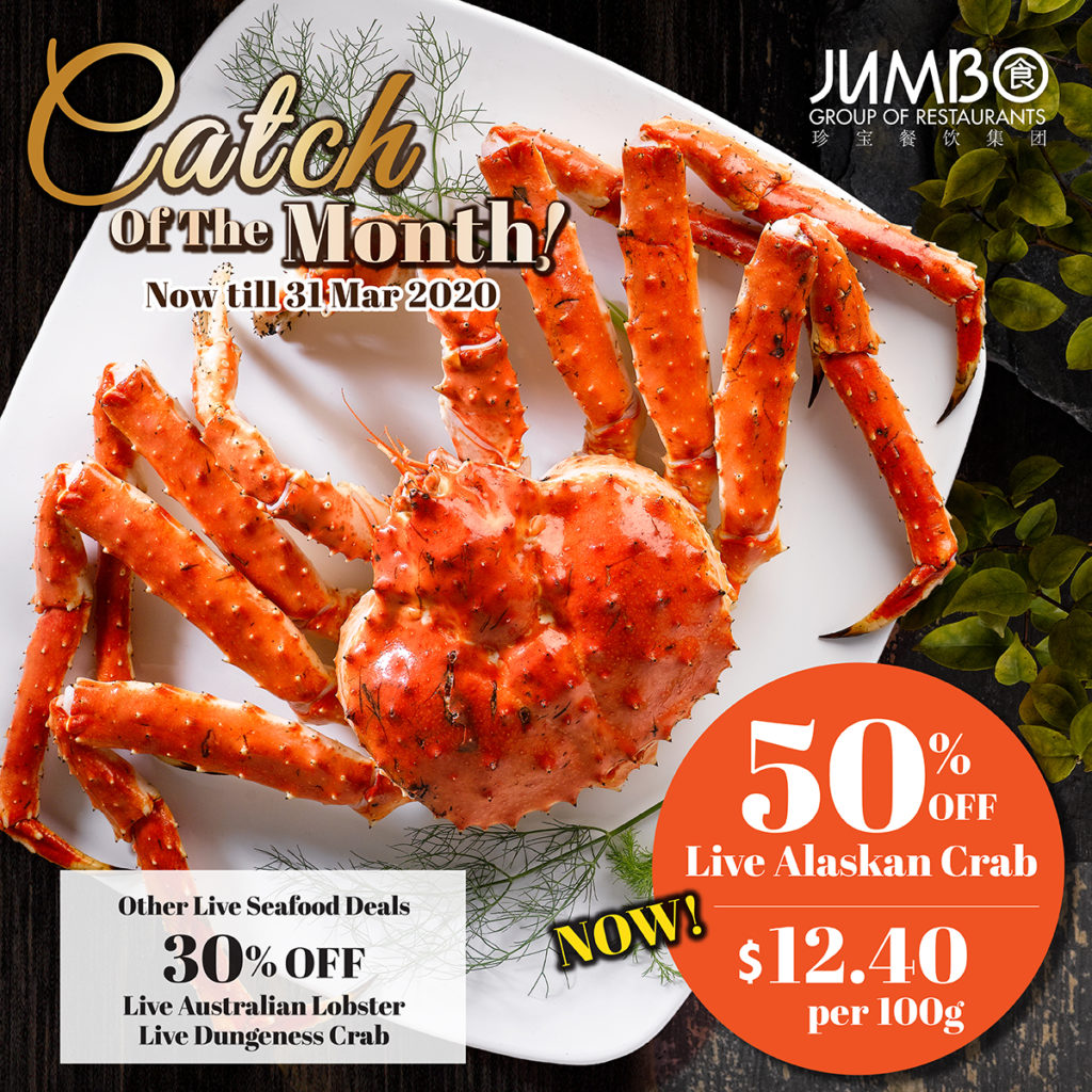 Enjoy 50% OFF on Live Alaskan Crab and More at JUMBO Seafood | Why Not Deals