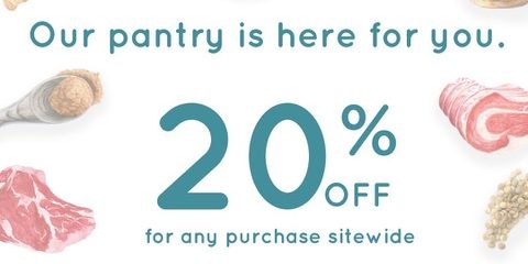 Enjoy 20% off for any purchase at portopantry